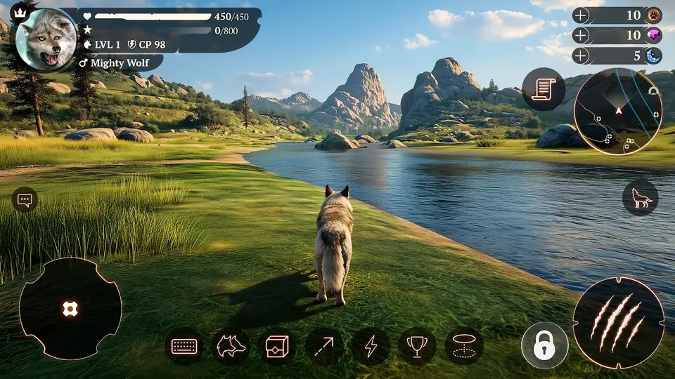 The Wolf: Animal Game MMORPG gameplay screenshot
