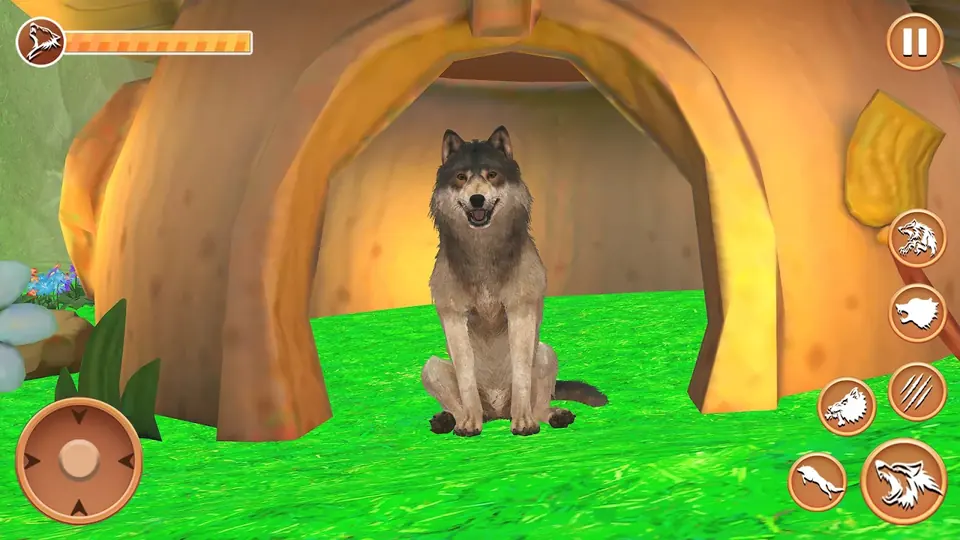 Screenshot from a Wolf Family Simulators game